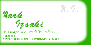 mark izsaki business card